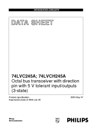 Datasheet 74LVCH245AD manufacturer Philips